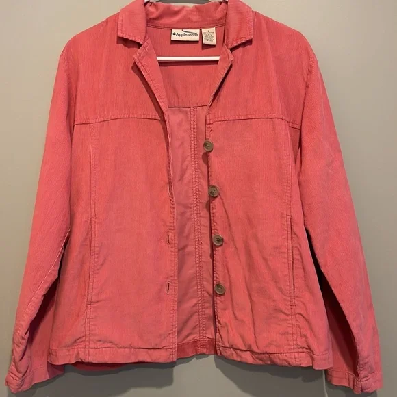 Appleseed’s Coral Corduroy Jacket Blazer. Size 6. - Picture 7 of 10